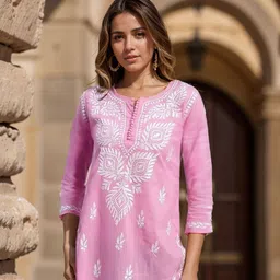 Sitaram Designer Ethnic Motifs Embroidered Chikankari Straight Kurti-53