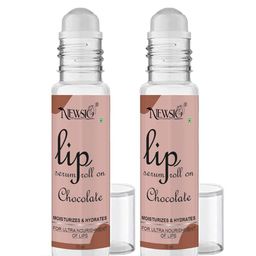 Newsio Roll On Lip Serum For Moisturizes & Hydrates- 10 ml Each - Chocolate-42