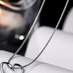 Fashion Frill Women Silver-Plated Heart Shaped Pendant With Chain-image-87