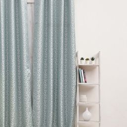 Ariana Blue Floral Room Darkening Door Curtain-image-82
