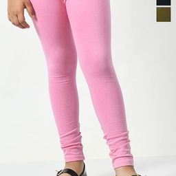 KAYU Pack Of 3 Girls Ankle Length Leggings-image-129