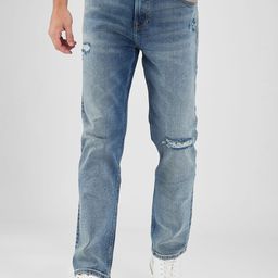 SPYKAR Men Relaxed Fit Mildly Distressed Light Fade Stretchable Jeans-picture-6