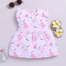 YK X Tinyo Printed Flutter Sleeve Fit & Flare Dress-picture-23