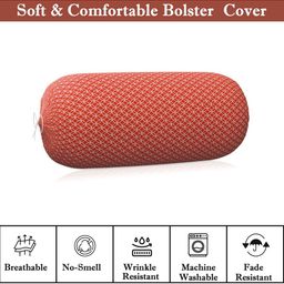 RUBOXA Red Set of 7 Geometric Round Cushion Covers image 3