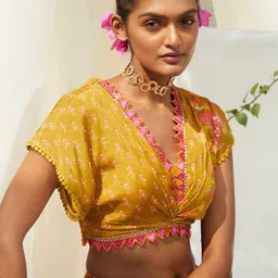 Basil leaf Printed Made to Measure Lehenga & Blouse With Dupatta image 4
