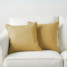 Aurave Camel Brown 2 Pieces Pure Cotton 210 TC Soft & Comfortable Square Cushion Covers-picture-34