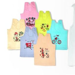 DESNUDA Kids Pack of 6 Printed Cotton Vest-image-53