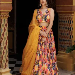 Ragavi Printed Ready to Wear Lehenga & Blouse With Dupatta-picture-15