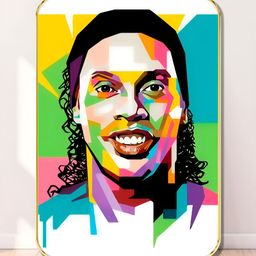 Livin'luxe Black & Green Ronaldinho Printed Wall Art-picture-42