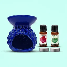 PEEPALCOMM 3-Pcs Blue Aroma Oil Diffuser With Scented Oils (15ml)-81