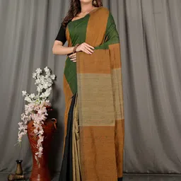 DipDiya Striped Pure Cotton Taant Saree-image-87