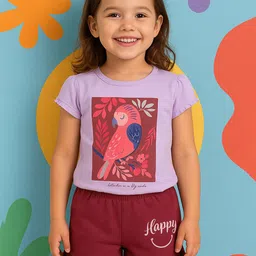 Zeal Girls Printed Top with Shorts-picture-3