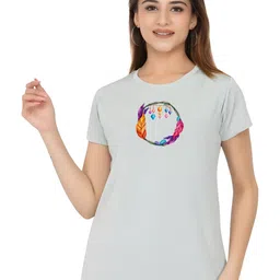 SZN Women Regular Fit Placement Print T-shirt-image-50