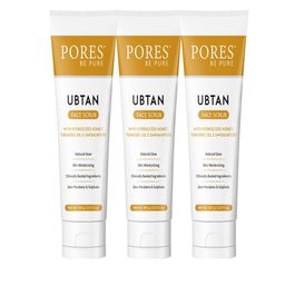 PORES Be Pure Set Of 3 Ubtan Detan Face Scrub With Turmeric Oil & Sandalwood-100g Each image 3
