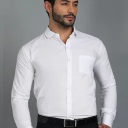 encore by INVICTUS Men Standard Slim Fit Solid Spread Collar Cotton Formal Shirt-picture-39
