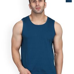SLOWLORIS Pack Of 2 Scoop Neck Sleeveless Cotton Gym Vests-picture-16