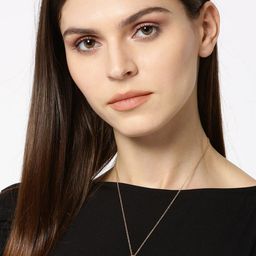 YouBella Gold-Plated Artificial Stones Studded Floral Pendant With Chain-39