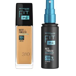 Maybelline New York Fit Me Matte+Poreless Liquid Foundation 30ml & Setting Spray 60ml-22