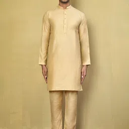 Arihant Rai Sinha Men Regular Pure Silk Kurta with Pyjamas-picture-19