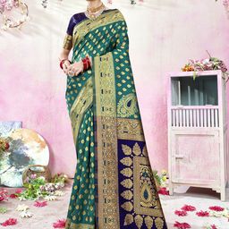 Anouk Rustic Ethnic Motifs Zari Kanjeevaram Saree-picture-3