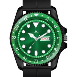 EMPERO Men Brass Dial & Wrap Around Straps Analogue Multi Function Watch EAB205 Black Magnet Strap Green-1