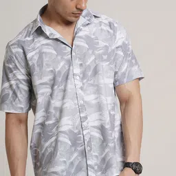 The Roadster Lifestyle Co Printed 100% Cotton Boxy & Loose-Fit Shirt-image-57