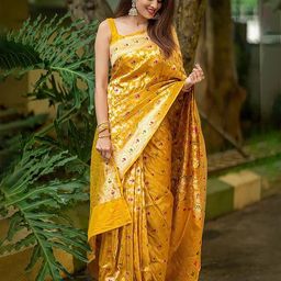 Aldwych Woven Design Silk Blend Banarasi Saree-picture-57