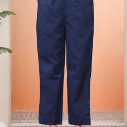 VAASVA JAIPUR Women Relaxed Straight Leg Easy Wash Trousers-image-54