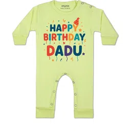 Arvesa Kids-Unisex Yellow Cotton Rompers-picture-47