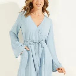 GUESS Flared Sleeve Dress-image-4