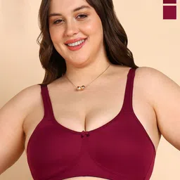 KOMLI Pack Of 2 Non-Padded Everyday Minimiser Bra-picture-24