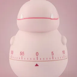 COMICSENSE Pink & White Animal Shaped Traditional Alarm Clock-22