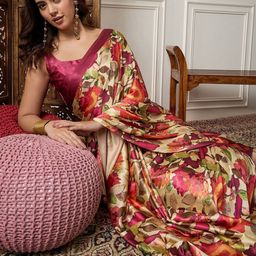 Sangria Printed Saree With Blouse Piece-image-38