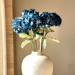 Mason Home Blue & Green Hydrangea Artificial Flower-14