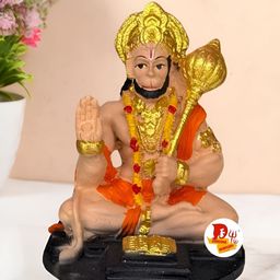 DARIDRA BHANJAN Peach-Coloured Religious Idol Showpiece-image-6