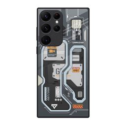 QRIOH Retro Futuristic Printed Samsung Galaxy S22 Ultra Back Case-19