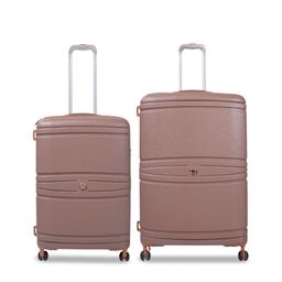 IT luggageSet of 2 Brown Textured Soft-Sided Large Trolley Bag-12