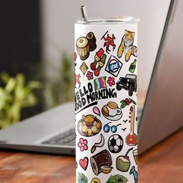 Indigifts White & Green Single Aluminium Printed Water Bottle-image-92