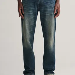 GANT Men Slim Fit Low Distress Stretchable Jeans-image-84