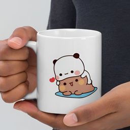 Mr UVD White & Brown Graphic Printed Ceramic Glossy Mug 350 ml-image-75
