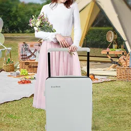 EVERBEST Textured Hard Sided Cabin Trolley Bag-11