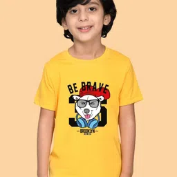 NUSYL Boys Graphic Printed Round Neck Short Sleeves Cotton T-shirt-image-43