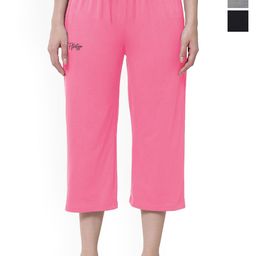 FFLIRTYGO Pack Of 3 Cotton Mid-Rise Capri Lounge Pants-image-30