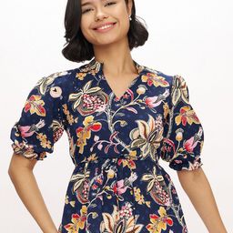 DressBerry Women Floral Printed Puff Sleeve Regular Top-picture-29