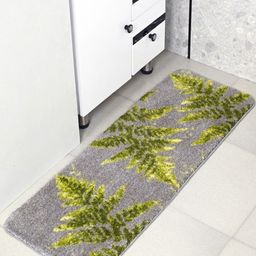 Saral Home Grey & Green Printed Anti Skid Runner-26