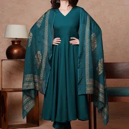 Anni Designer Women Floral Regular Kurta with Trousers & With Dupatta-picture-20