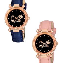 Miss Perfect Women Printed Dial & Leather Straps Analogue Watch DF31-picture-11