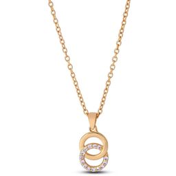RAGABANDHA DESIGN STUDIO Brass Rose Gold Plated Chain With Cubic Zircon White Stones-image-126