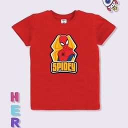 YK Disney Boys Spider-Man Printed Cotton T-shirt-image-39