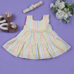 V-Mart Girls Printed Cotton Fit & Flare Midi Dress-image-75